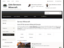 Tablet Screenshot of liste-serveurs-minecraft.org